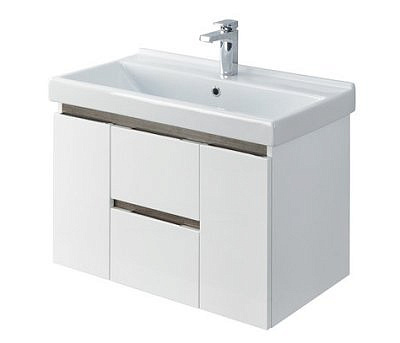 Тумба подвесная Акватон Рене 80 белый грецкий орех без раковины /Акватон/