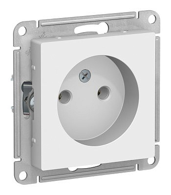 Механизм розетки 1 место Schneider Electric ATLASDESIGN скрытый монтаж винтовые клеммы белый ATN000141