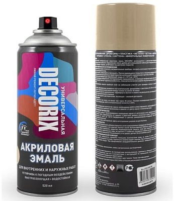 Эмаль аэрозольная DECORIX универсальная бежевый 520мл 0101-33 DX