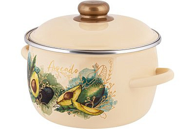 Кастрюля эмалированная сферическая  Avocado 2,0л TM Appetite 1МС161Р 		