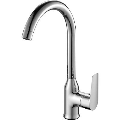 Смеситель для кухни ROSSINKA S35-24 однорычажный с высоким поворотным  изливом  хром 