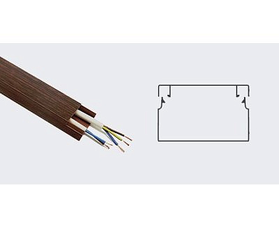 Кабель-канал  20*10  текстура темного дерева венге 2метра Промрукав