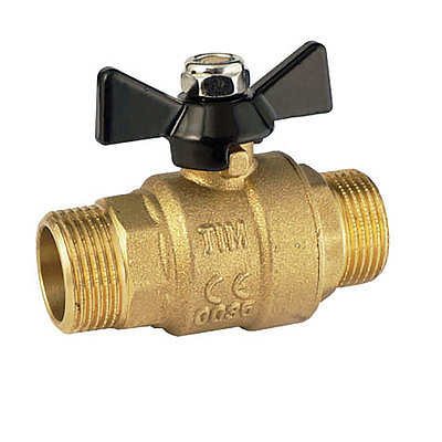 Кран шаровый латунь STT 125АС 3/4" Ш-Ш бабочка  3786