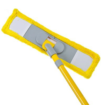 Швабра с насадкой из микрофибры 40,5x10см, телескоп.ручка 130см VETTA 