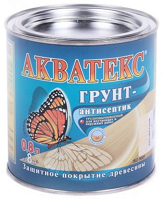 АКВАТЕКС-ГРУНТзащитный состав для древесины 0,8л.