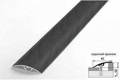 Профиль ЛР 06 ясень графит 41*900