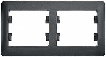Рамка 2 места , горизонтальна , антрацит SchE GSL000702