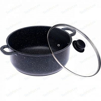 Кастрюля ОРИОН 2л с антипригарным покрытием со стеклянной крышкой Гардарика КС200-04