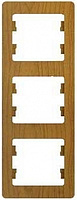 Рамка 3 места ,  вертикальная ,  дерево  дуб SchE GSL000507