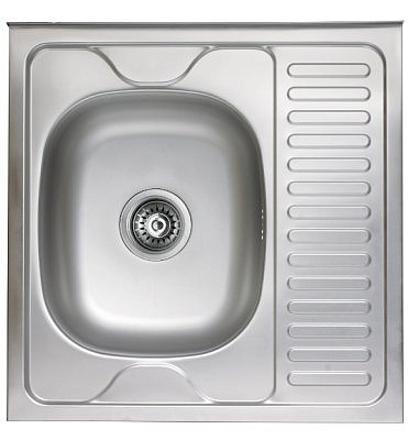 Мойка для кухни нержавеющая 600*600мм,0,6 мм,глубина 170мм,левая,накладная,глянцевая
