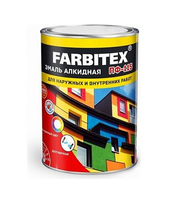 Эмаль ПФ-115 Синий 1,8кг FARBITEX