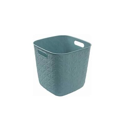 Корзина для белья SOFTEX Q 15л квадратная голубая  00573-Z69-00