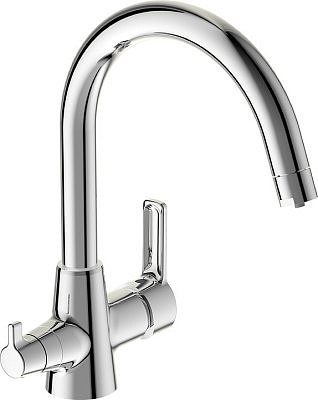 Смеситель для кухни VIDIMA ВА356АА с подключением питьевой воды, хром 