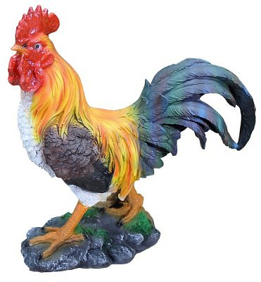 Садовая фигура Петух малый 35х31 полистоун
