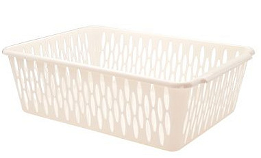 Корзинка Light L 380x275x120мм,слоновая кость