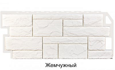 Фасадная панель Камень природный жемчужный