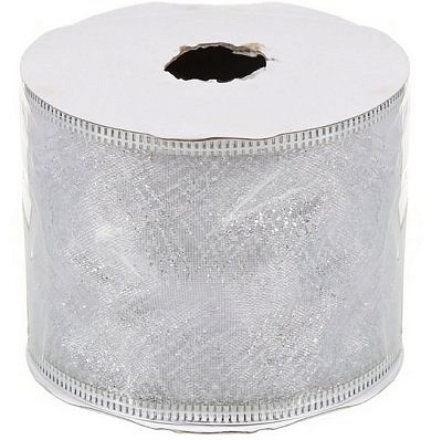 Лента декоративная 6,3*270см серебро Y4-4216 I.K