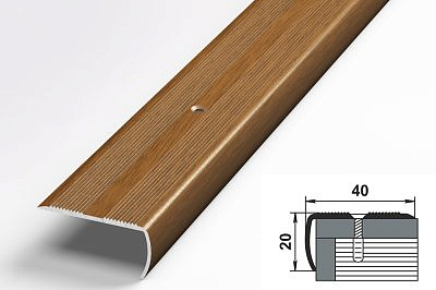 Профиль угловой ПУ06 орех 40*20*900