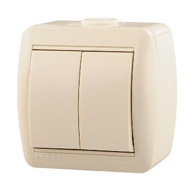 Переключатель 2 - клавиши кремовый 710-0300-101 о/п 