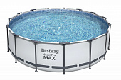 Бассейн каркасный Bestwey 457х122см, 16015л, Steel Pro MAX 56438 круглый +3 аксессуара