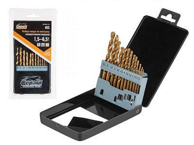 Набор сверл по металлу 13шт//Gepard