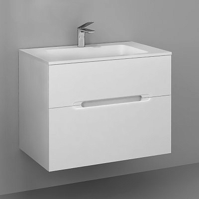 Тумба Raval Modul 50 подвесная белая с раковиной Modul 50 белая /RAVAL/