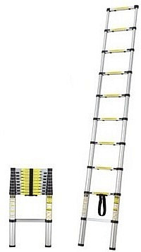 Лестница телескопическая 1 секционная алюминевая 320см,11ступеней  STARTUL ST9734-032