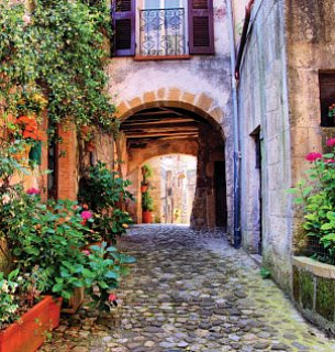 Фотообои А2-050 Улочка Тосканы 300*238