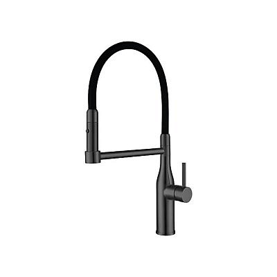 Смеситель для кухни Gappo G4398-51 с гибким изливом оружейная сталь