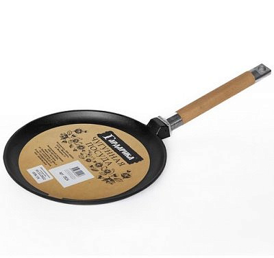 Сковорода блинная чугун, съем/ручка 22см ТМ Гардарика