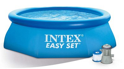 Бассейн надувной Intex 244х61см, 1942л, 28108 Easy Set круглый, фильтр-насос