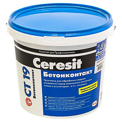 ЦЕРЕЗИТ CT 19/5кг Грунтовка-бетонконтакт адгезионная Морозостойкая (120)
