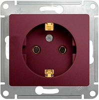Механизм розетки 1-м без заземления баклажан SchE GLS001141