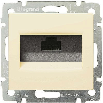 Механизм розетки информ. 1-м СП Valena RJ45-ISDN/интернет сл. кость Leg 774341 