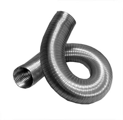 Газоход гофрированный из нержавеющей стали  диаметр 110 мм  длина 3 м