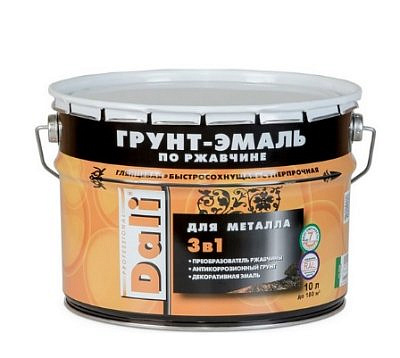 Грунт-эмаль по ржавчине Dali 3 в 1 Белая 10л