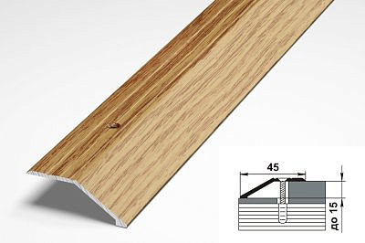Профиль разноуровневый ПР04 дуб универсал 45*17*1350