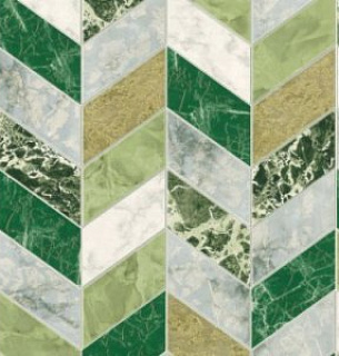 Обои Шеврон 5619-04 серо-изумрудный