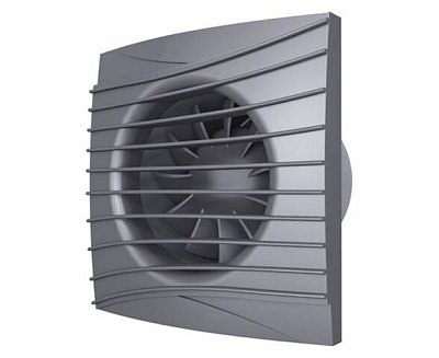 Вентилятор  AURA 4C dark gray metal осевой вытяжной с обратным клапаном D100 декоративный