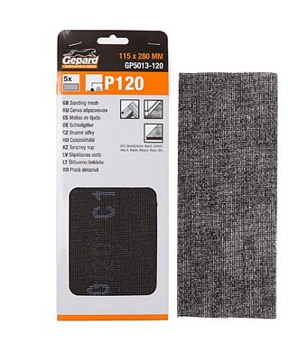 Сетка абразивная 115*280мм Р120,5шт Gepard