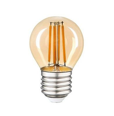 Лампа светодиодная Е27 15W 2700K 2K 35x98 нитевидная, прозрачная GLDEN-G45S-15-230-E27-2700 661437 General филамент Шар 