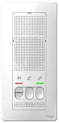 Домофон Schneider Electric BLANCA настенный монтаж 25В белый (без батареек)