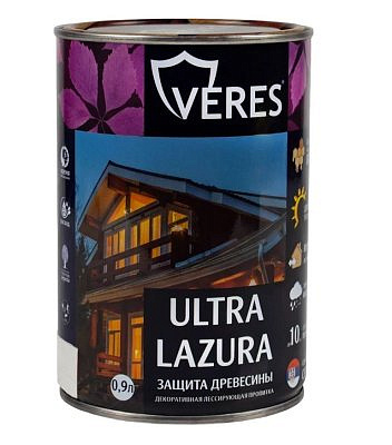 Декоративная пропитка для дерева VERES Ультра лазура №32 Топленое молоко 0,8л VU-40 281423