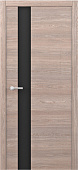 Дверь межкомнатная ALBERO STATUS G 80х200 стекло черное Art шпон дуб карамельный