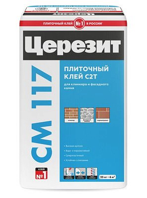 ЦЕРЕЗИТ CM 117/25кг Клей плиточный для клинкера и фасадного камня (48)