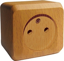 Розетка 1-м ОП 16А б/з бук SchE PA16-001Т