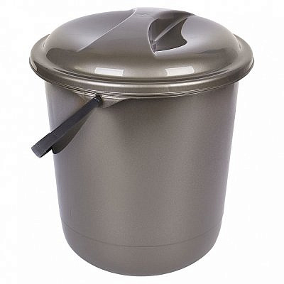 Ведро 7л Rock'n'Roll с крышкой Антрацит SV4090АНТ