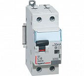 Выключатель автоматический  дифференциального тока   2п (1P+N) C 10А 30мА тип AC 6кА DX3 2мод. Leg 411000