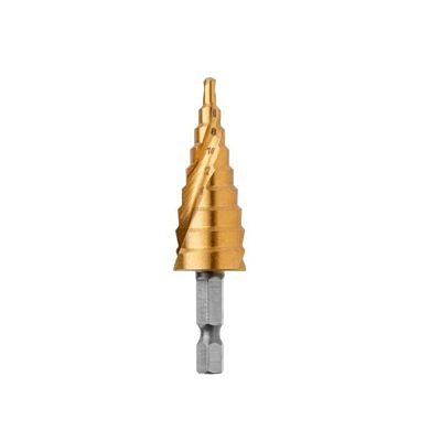 Сверло по металлу ступенчатое 4*20мм HSS TIN Gepard GP0304-20