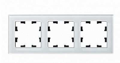 Рамка Nature рамка СУ 3 места  стекло белый ATN320103